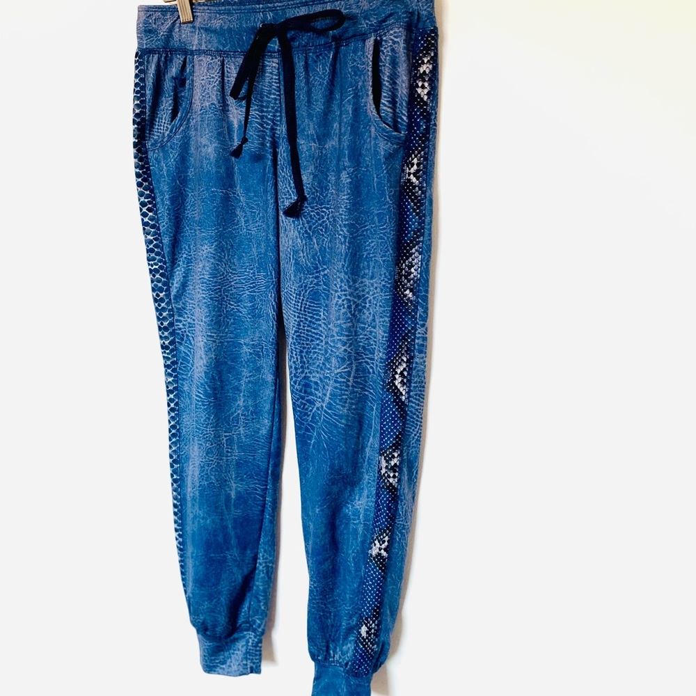 PrismSport pants joggers blue snakeskin wash - Picture 2 of 12